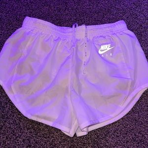White Nike Air Running Shorts